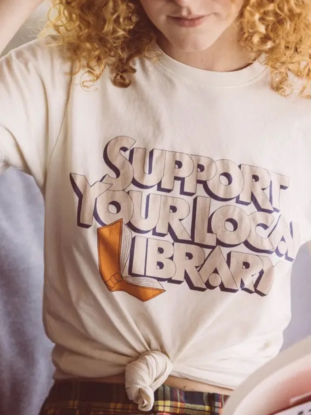 The Bee & the Fox "Support Your Local Library" Graphic Tee - Unisex Sizing